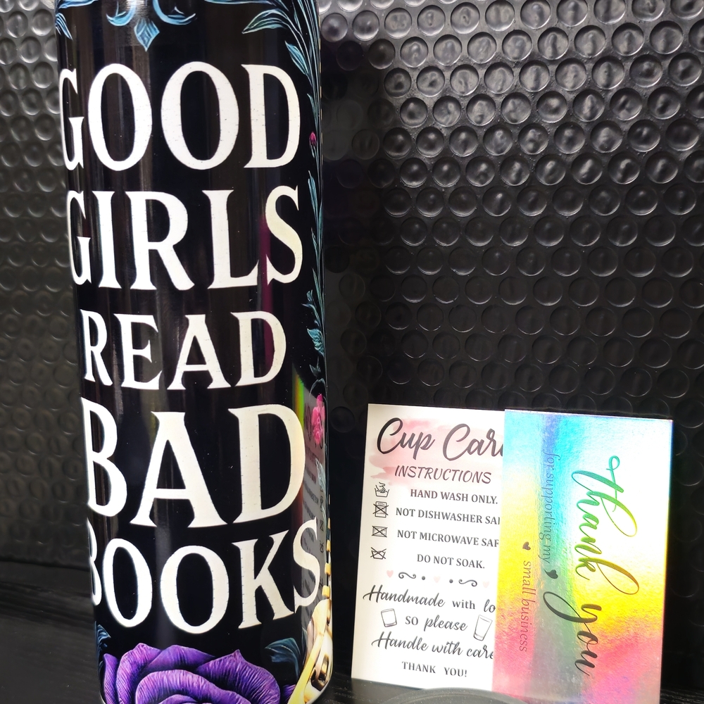 Floral Insulated Tumbler with Quote